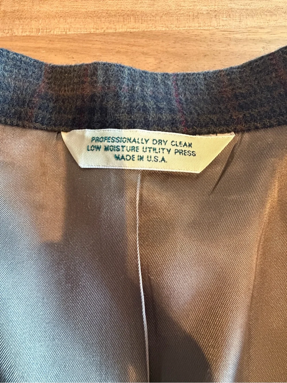 Vintage Evan-Picone Wool Windowpane Plaid Blazer Mens 46R Brown Sport Coat USA